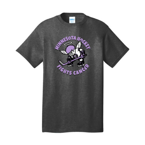 MN Hockey Fights Cancer - Hockey Boy Printed Cotton Tee Shirt (PC54) - Image 2