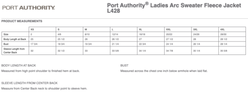 Rosemount Middle School - Ladies Embroidered Deep Smoke Arc Sweater Fleece Jacket (L428) - Image 2