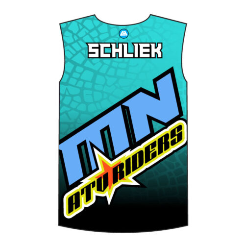 MN ATV - Full-Dye Teal Sleeveless Jersey - Image 2