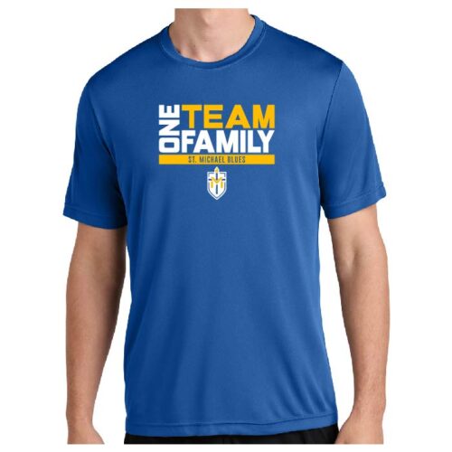 St Michael Basketball - Blue Printed Performance Tee (ST350)