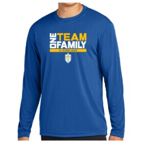 St. Michael Basketball - Blue Longsleeve Printed Performance Tee (ST350LS)