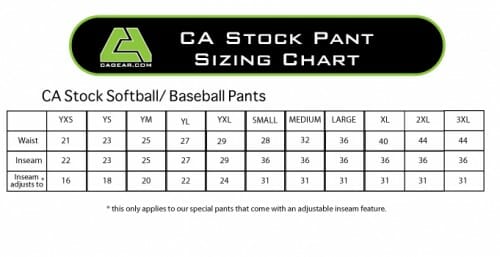 CA Stock Baseball Pants - White with Navy Piping and Belt Loops - Image 2