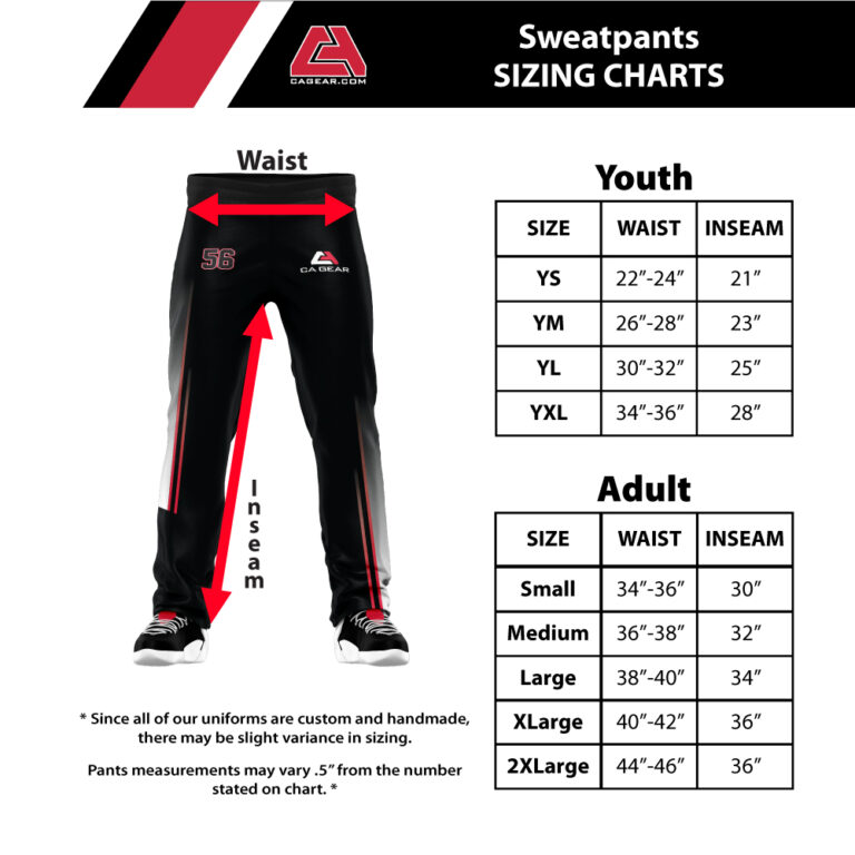 Sizing Charts | Custom Apparel Inc.