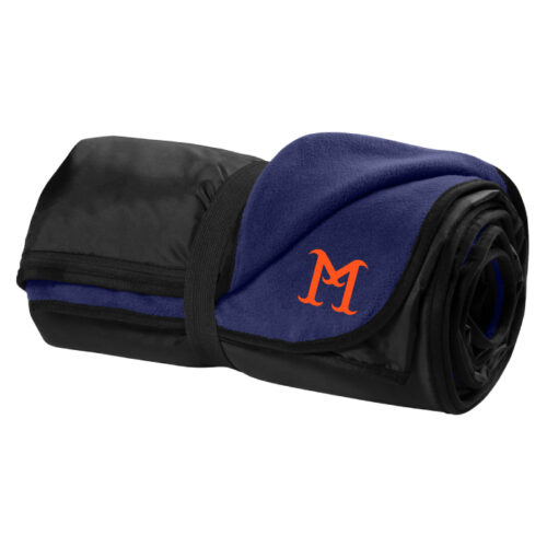 Minneapolis Millers Baseball - Embroidered Navy Fleece & Poly Travel Blanket (TB850)