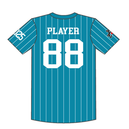 Catalyst Softball - Full-Dye Two-Button Teal Jersey - Image 2