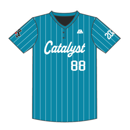 Catalyst Softball - Full-Dye Two-Button Teal Jersey