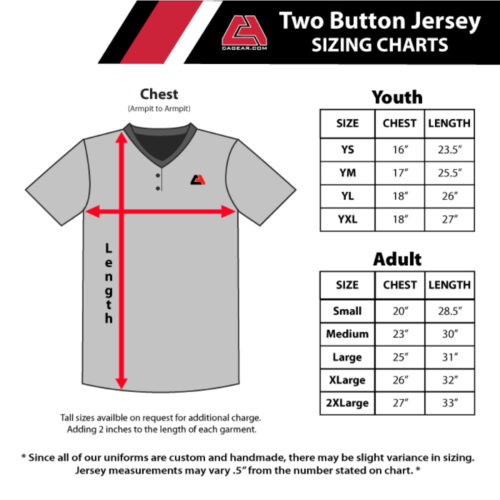 Farmington Baseball - Full-Dye Black 2-Button Player Jersey - Image 2