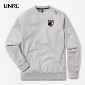 Lakeville IceCats Hockey - Heather Gray Embroidered UNRL Crossover Crewneck