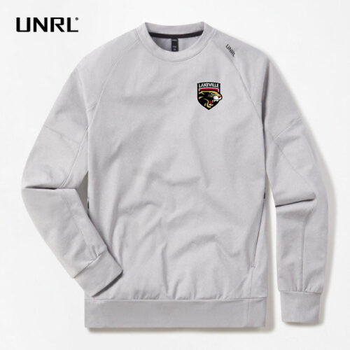 Lakeville IceCats Hockey - Heather Gray Embroidered UNRL Crossover Crewneck
