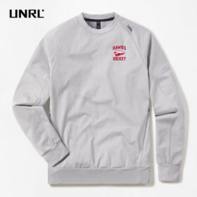 Blackhawk Hockey Association - Heather Gray Embroidered UNRL Crossover Crewneck