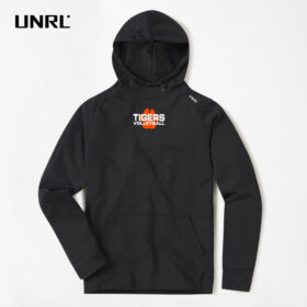 Farmington Volleyball - Black Embroidered UNRL Crossover Hoodie II