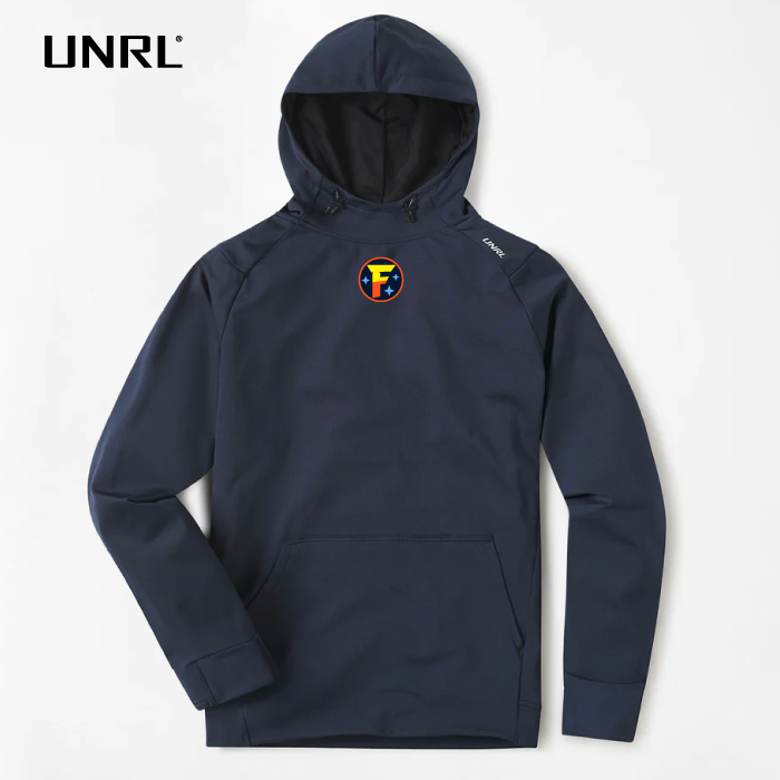 Fox Fire - Navy Embroidered UNRL Crossover Hoodie II