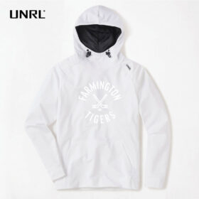 Farmington Hockey - White 3D Embroidered UNRL Crossover Hoodie II