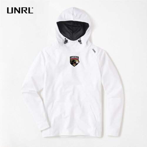 Lakeville IceCats Hockey - White Embroidered UNRL Crossover Hoodie II