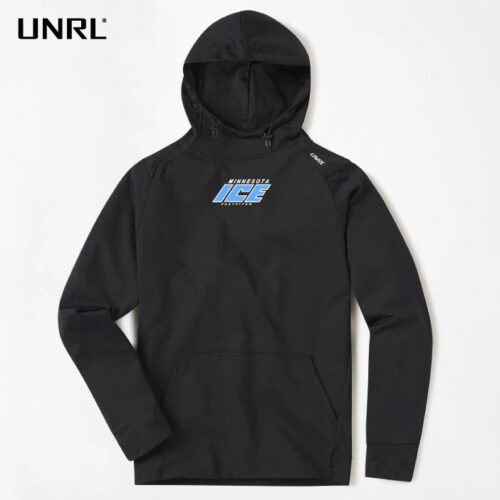 MN ICE - Black Embroidered UNRL Crossover Hoodie II