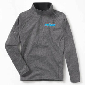 Fusion Fastpitch - Heather Grey Embroidered UNRL Elite 1/4-Zip