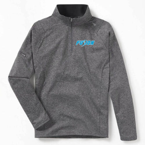 Fusion Fastpitch - Heather Grey Embroidered UNRL Elite 1/4-Zip