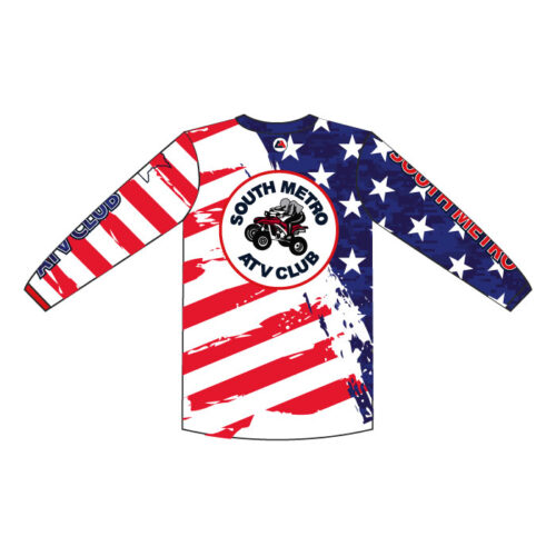 South Metro ATV - Full-Dye Long Sleeve USA V-Neck Jersey - Image 2