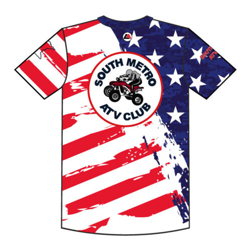 South Metro ATV – Full-Dye Short Sleeve USA V-Neck Jersey - Image 2
