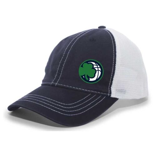 Rosemount Travel Basketball - Navy/White/Navy Embroidered Vintage Trucker Cap (V67)