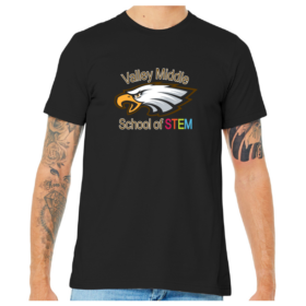 Vally Middle School of Stem- Black Short Sleeve Printed Tee (BC3001)