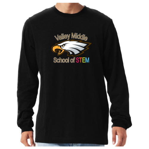 Valley Middle School of Stem - Black Longsleeve Printed Tee (BC3501)