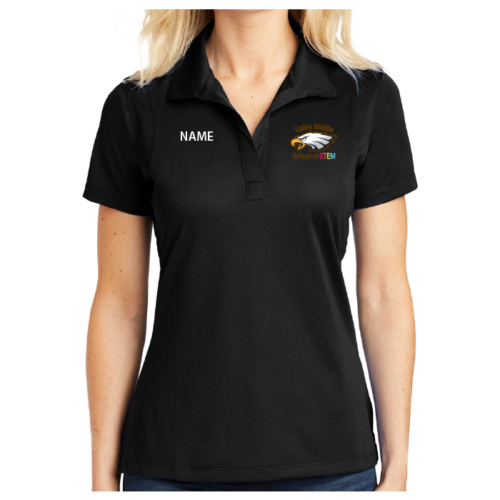 Valley Middle School of STEM - Black Embroidered Women's Polo (LST650)