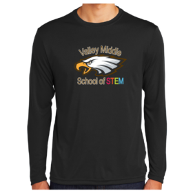 Valley Middle School of STEM - Black Longsleeve Printed Performance Tee (ST350LS)