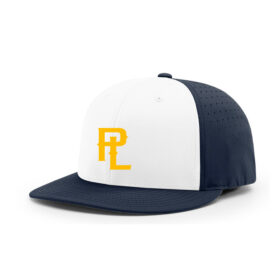 Prior Lake Baseball - Player's White/Navy Blue Embroidered FlexFit Baseball Cap (PTS30)