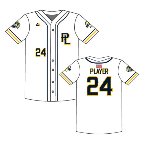 Prior Lake Baseball - Full-Dye White Full Button Player Jersey