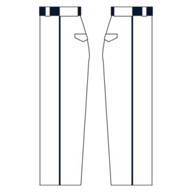 Minneapolis Millers Baseball - CA Baseball Pants - White with Navy Piping