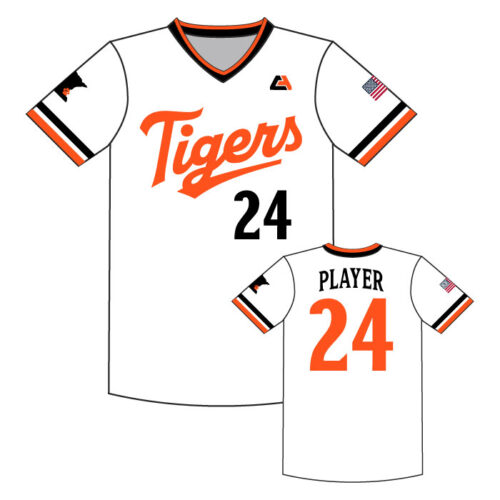 Farmington Baseball - Full-Dye White V-Neck Player Jersey