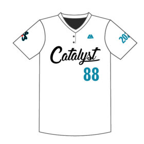 Catalyst Softball - Full-Dye Two-Button White Jersey