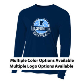 bloomington basketball coaches printed cooling performance long sleeve crew (a4288)