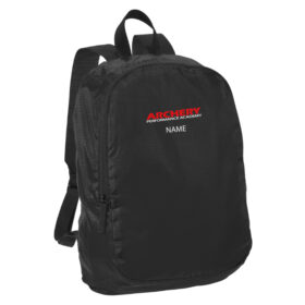 archery performance academy embrodiered black port authority® crush ripstop backpack (bg213)