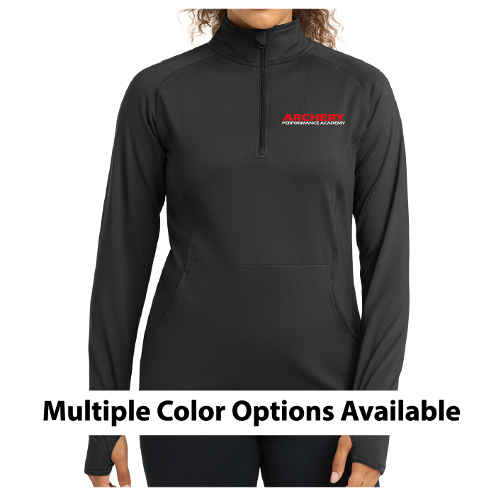 archery performance academy black printed performance tee (st350)