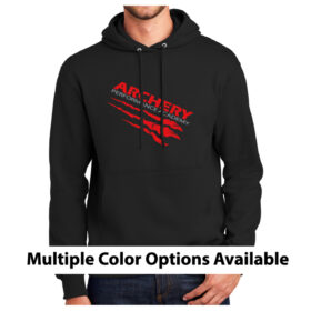 archery performance academy black printed performance tee (st350)