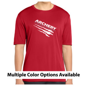 archery performance academy black printed performance tee (st350)