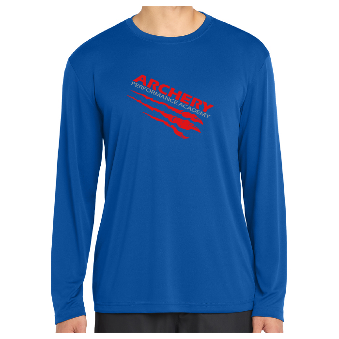 archery performance academy black printed performance tee (st350)