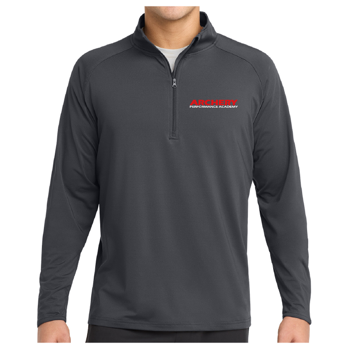 archery performance academy black printed performance tee (st350)