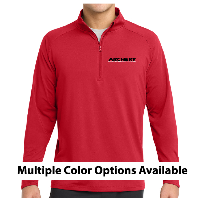 archery performance academy black printed performance tee (st350)