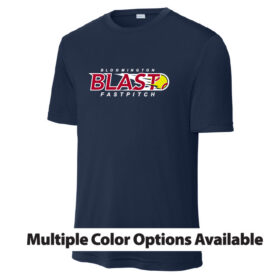 bloomington blast fastpitch navy short sleeve printed tee (bc3001)
