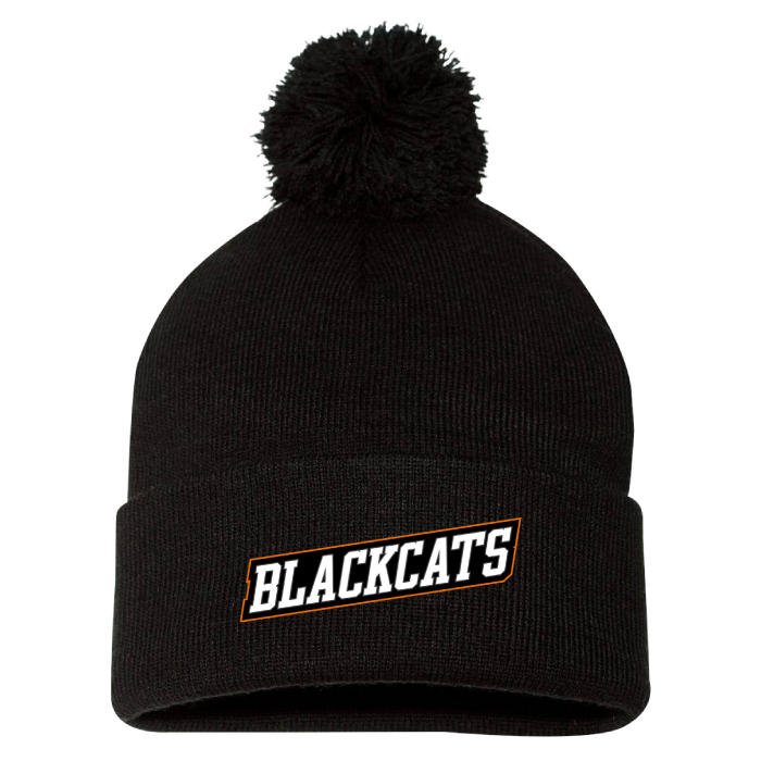 blackcats hockey embroidered unrl elite winter hat