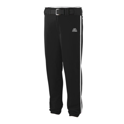 CA Stock Pants – Black with White Piping