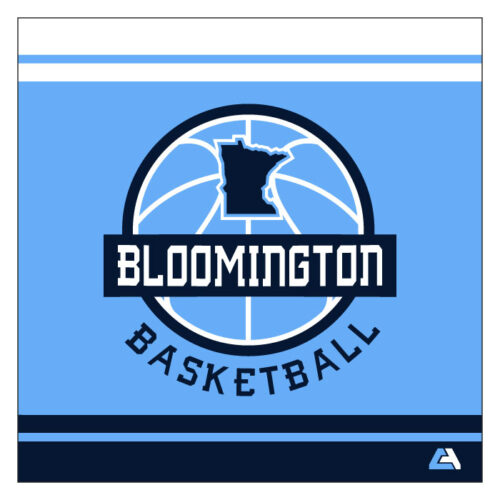 bloomington basketball printed sky blue ladies essential boxy tee (ez100)