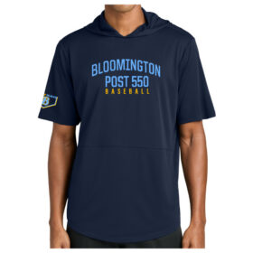 bloomington legion baseball navy printed sport tek ® posicharge ® competitor ™ hooded pullover (st358)