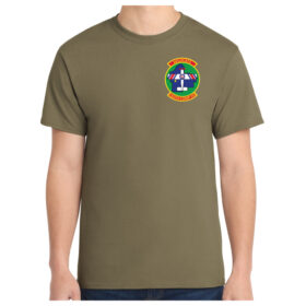 civil air patrol 130th composite squadron printed coyote brown cotton tee shirt (pc54)