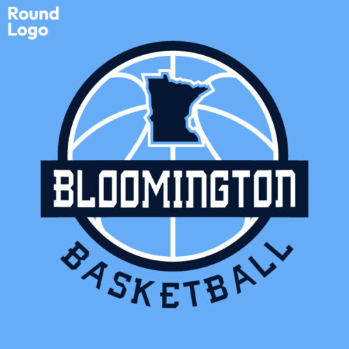 bloomington basketball printed sky blue ladies essential boxy tee (ez100)