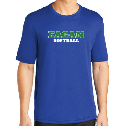 Eagan Fastpitch - Printed Performance Tee Blue (ST350) - Image 2