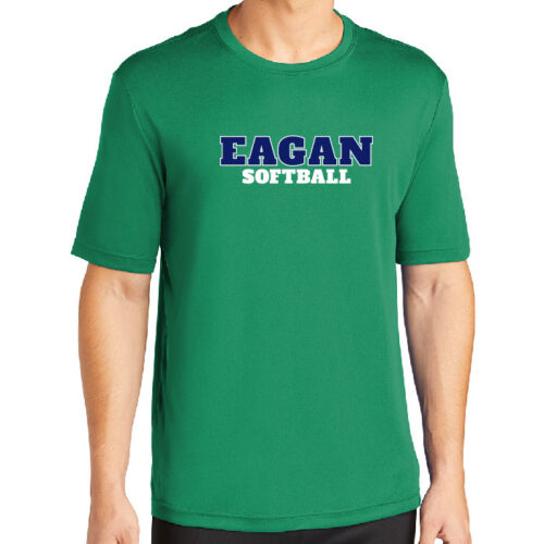 Eagan Fastpitch - Printed Performance Tee Green (ST350) - Image 2